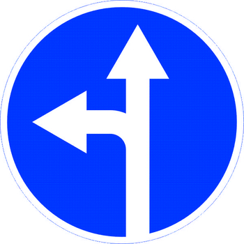 Знак 4.1.5 движение прямо или налево - Дорожные знаки - Предписывающие знаки - ohrana.inoy.org