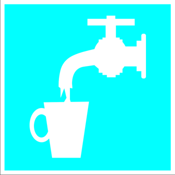 D02 питьевая вода (пленка, 200х200 мм) - Знаки безопасности - Указательные знаки - ohrana.inoy.org