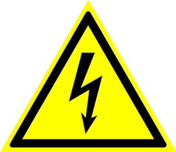 W08 внимание! опасность поражения электрическим током  (пленка, сторона 200 мм) - Знаки безопасности - Знаки по электробезопасности - ohrana.inoy.org