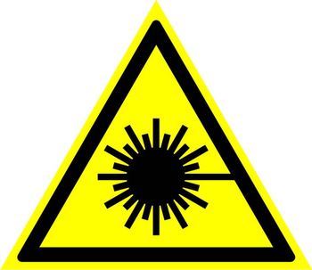 W10 опасно! лазерное излучение (пластик, сторона 200 мм) - Знаки безопасности - Предупреждающие знаки - ohrana.inoy.org