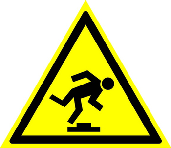 W14 осторожно! малозаметное препятствие (пленка, сторона 200 мм) - Знаки безопасности - Предупреждающие знаки - ohrana.inoy.org